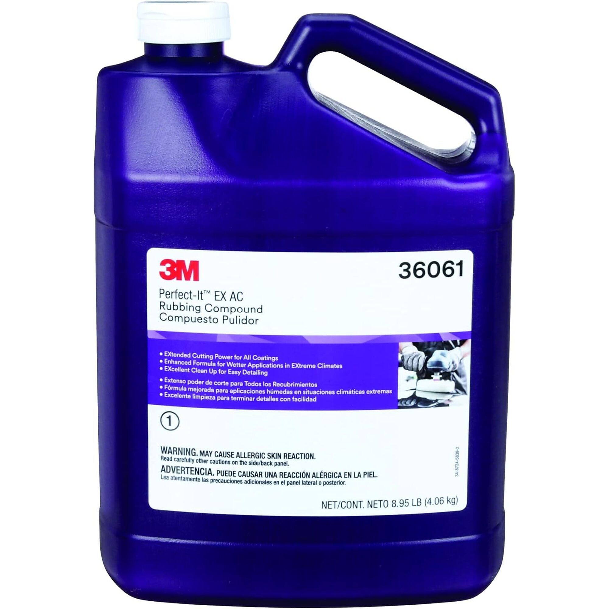 3M Perfect-It EX AC Rubbing Compound — Fast Cutting, High Performing, 1 Gal., Model# 36061